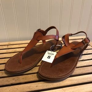 NWT Cognac brown sandals.